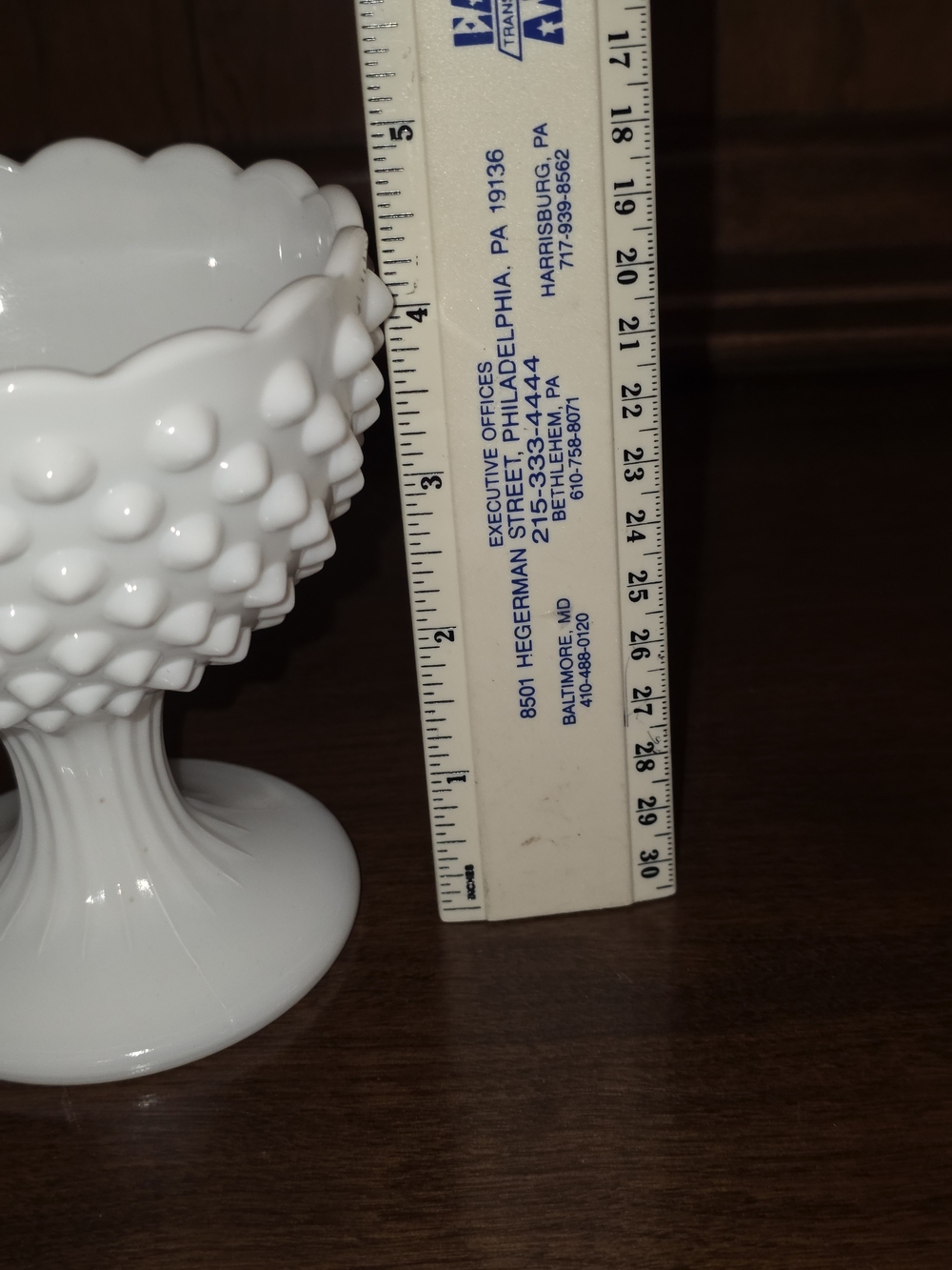 Fenton White Hobnail Milk Glass Compote - Classic Home Accent - Picture 7 of 7